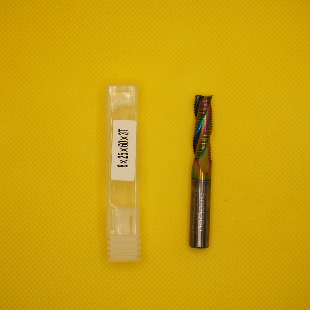 3 Zahn Schruppfräser DLC d 8 mm SL 30 (VHM)