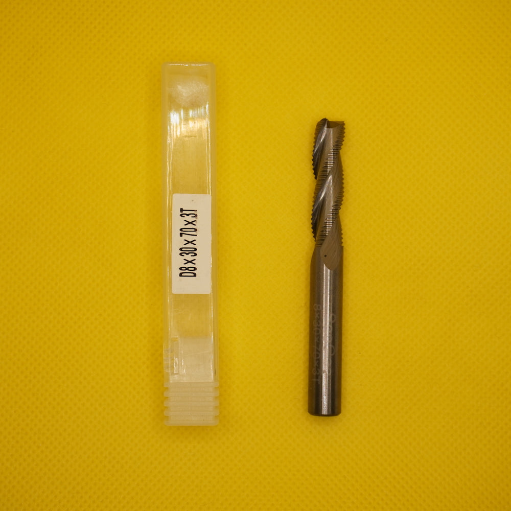3 Zahn Schruppfräser d 8 mm SL 30 (VHM)