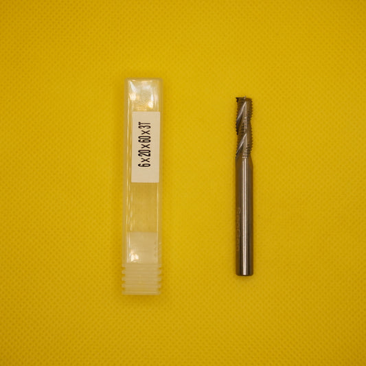 3 Zahn Schruppfräser d 6 mm SL 20 (VHM)
